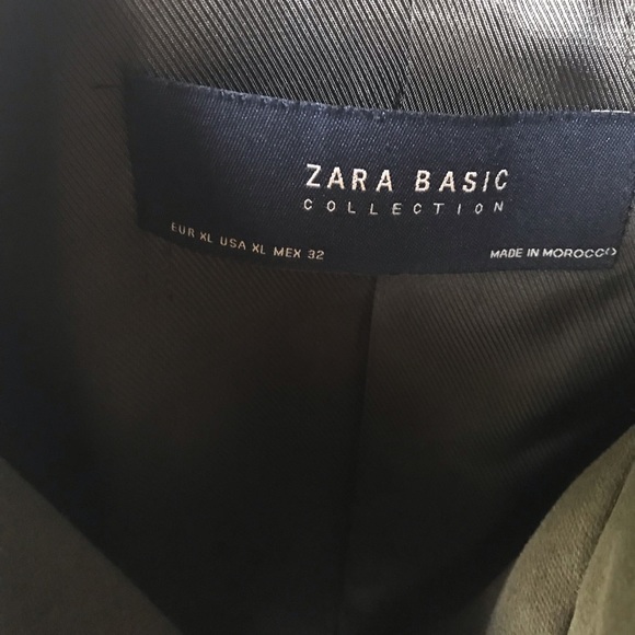Zara military style blazer. Green color. - Picture 8 of 8